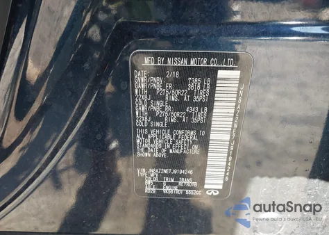 2018 Infiniti Qx80 from USA, damaged, VIN JN8AZ2NE7J9194246